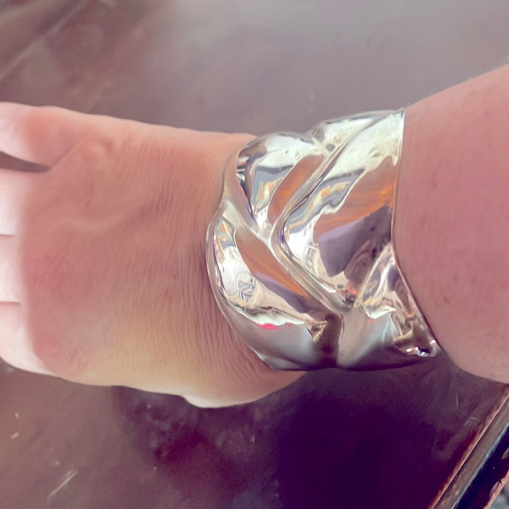 Vintage Sterling Silver Statement cuff bracelet